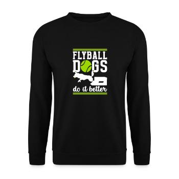 Flyball Dog Sports - Unisex Sweatshirt - black - Front - Alina (178cm) & Michal (187cm)