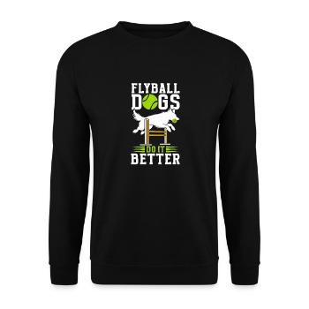 Flyball Dog Sports - Unisex Sweatshirt - black - Front - Alina (178cm) & Michal (187cm)