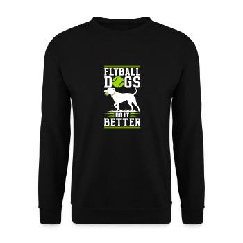 Flyball Sports canins - Sweat-shirt Unisexe - noir - Devant - Alina (178cm) & Michal (187cm)