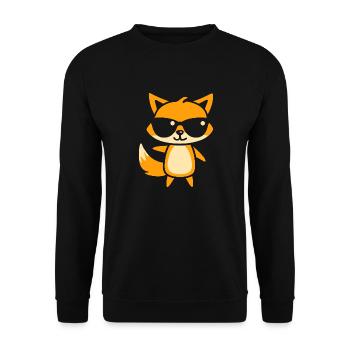 Fuchs 18 - Unisex Pullover - Schwarz - Vorne - Alina (178cm) & Michal (187cm)