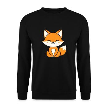 Fuchs - Unisex Pullover - Schwarz - Vorne - Alina (178cm) & Michal (187cm)