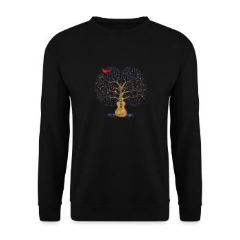 Yggdrasil Nature Musicien Arbre De Vie - Sweat-shirt Unisexe - noir - Devant - Alina (178cm) & Michal (187cm)