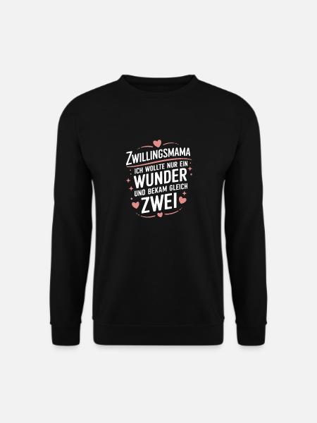 Zwillings Mutter Zwillingsmam - Unisex Pullover - Schwarz