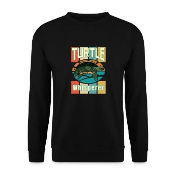 Turtle Whisperer, Animal Lover, Turtle - Unisex Sweatshirt - black - Front - Alina (178cm) & Michal (187cm)