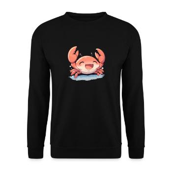 Krabbe Krabben - Unisex Pullover - Schwarz - Vorne - Alina (178cm) & Michal (187cm)