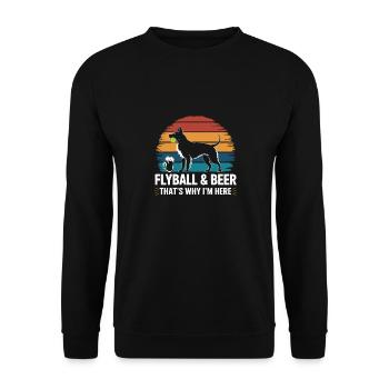 Flyball Hundesport - Unisex Pullover - Schwarz - Vorne - Alina (178cm) & Michal (187cm)