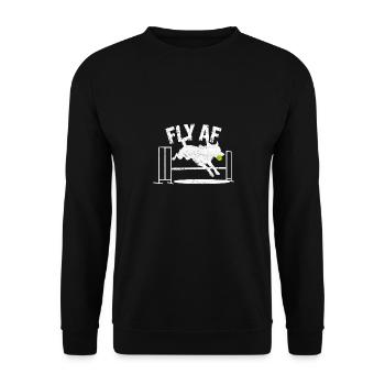 Flyball Dog Sports - Unisex Sweatshirt - black - Front - Alina (178cm) & Michal (187cm)