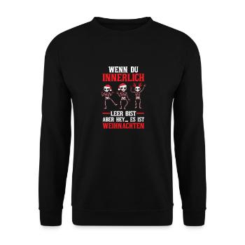 Noël du Père Noël - Sweat-shirt Unisexe - noir - Devant - Alina (178cm) & Michal (187cm)