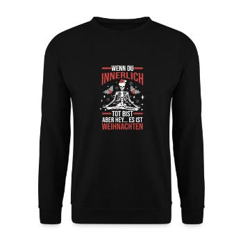 Noël du Père Noël - Sweat-shirt Unisexe - noir - Devant - Alina (178cm) & Michal (187cm)