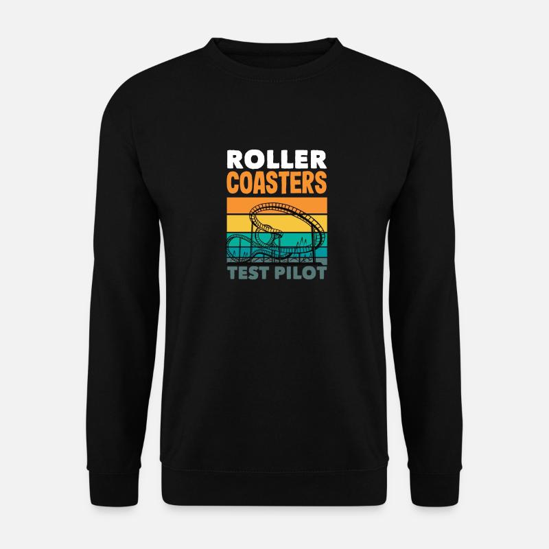 Achterbahn Testpilot Abenteuer - Unisex Pullover - Schwarz