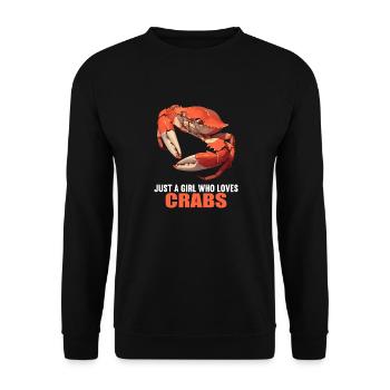 Krabbe Krabben - Unisex Pullover - Schwarz - Vorne - Alina (178cm) & Michal (187cm)