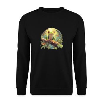 Frog Frogs - Unisex Sweatshirt - black - Front - Alina (178cm) & Michal (187cm)