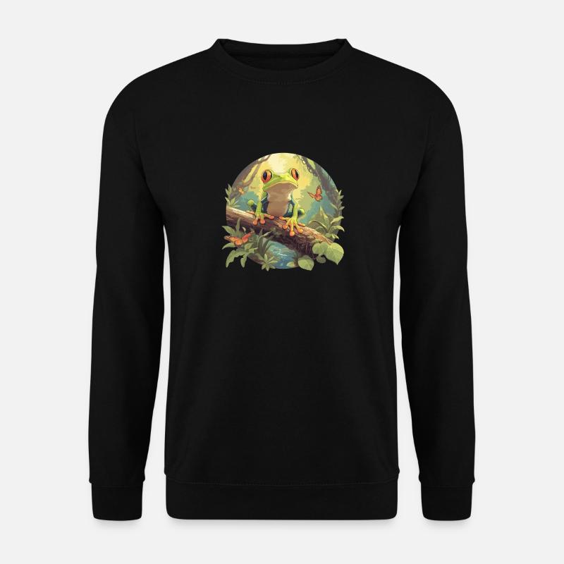 Frosch Frösche - Unisex Pullover - Schwarz