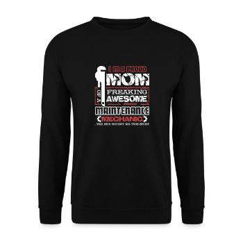 I am A Maintenance Mechanic Mom - Unisex Sweatshirt - black - Front - Alina (178cm) & Michal (187cm)