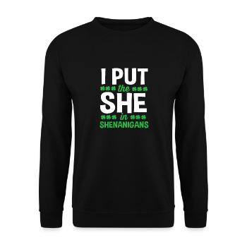 Shenanigan - Unisex Sweatshirt - black - Front - Alina (178cm) & Michal (187cm)