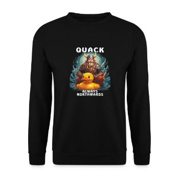 VIKING CANARD COIN-COIN TOUJOURS VERS LE NORD - Sweat-shirt Unisexe - noir - Devant - Alina (178cm) & Michal (187cm)