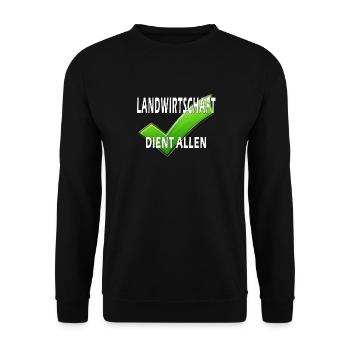 AGRICULTURE SERVES EVERYONE - Unisex Sweatshirt - black - Front - Alina (178cm) & Michal (187cm)