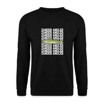 Angler Outfit ZANDER ANGLER Geburtstag Angeln - Unisex Pullover - Schwarz - Vorne - Alina (178cm) & Michal (187cm)
