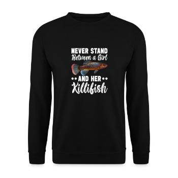 Killifisch Aquarium Amateurs de poissons - Sweat-shirt Unisexe - noir - Devant - Alina (178cm) & Michal (187cm)
