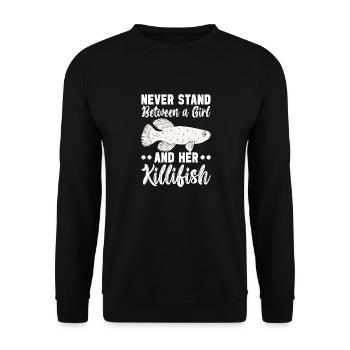 Killifisch Aquarium Amateurs de poissons - Sweat-shirt Unisexe - noir - Devant - Alina (178cm) & Michal (187cm)