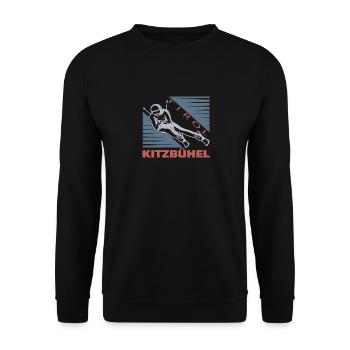 Kitzbühel Skifahren Tirol Design Kitzbühel Skiing - Unisex Sweatshirt - black - Front - Alina (178cm) & Michal (187cm)