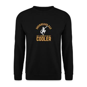 Snowboard Papa Snowboard Dad - Unisex Sweatshirt - black - Front - Alina (178cm) & Michal (187cm)