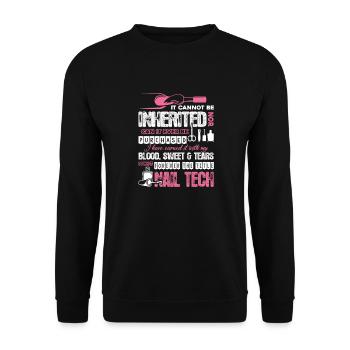 Forever The Title Nail Technician - Unisex Sweatshirt - black - Front - Alina (178cm) & Michal (187cm)