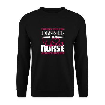 Nurse Anesthetist Dress Up Like Nurse Anesthetist - Unisex Sweatshirt - black - Front - Alina (178cm) & Michal (187cm)
