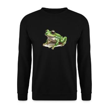 Frog Frogs - Unisex Sweatshirt - black - Front - Alina (178cm) & Michal (187cm)