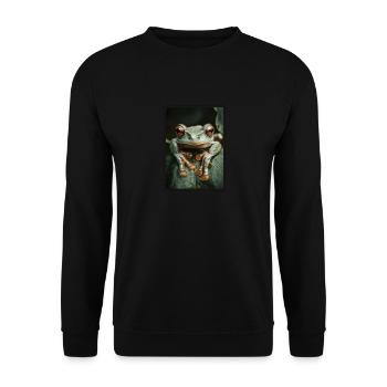 Frog Frogs - Unisex Sweatshirt - black - Front - Alina (178cm) & Michal (187cm)