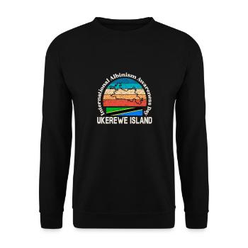 Journée des albinos Tanzanie Drapeau Île d’Ukerewe Afrique - Sweat-shirt Unisexe - noir - Devant - Alina (178cm) & Michal (187cm)