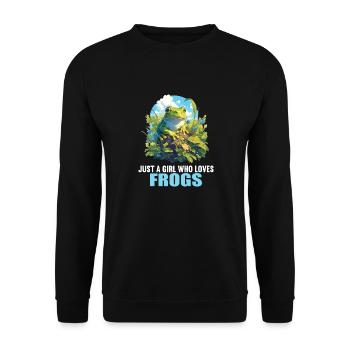Frog Frogs - Unisex Sweatshirt - black - Front - Alina (178cm) & Michal (187cm)