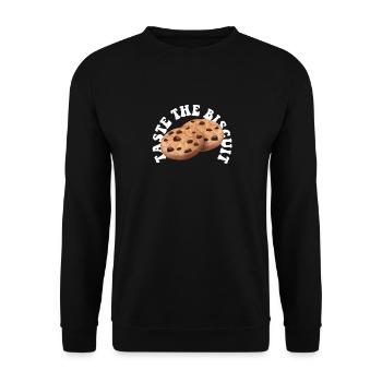 Taste The Biscuit Taste The Goodness - Unisex Sweatshirt - black - Front - Alina (178cm) & Michal (187cm)