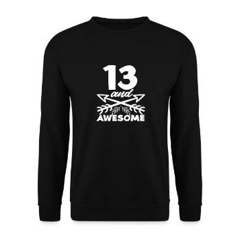 13e anniversaire et tout simplement génial - Sweat-shirt Unisexe - noir - Devant - Alina (178cm) & Michal (187cm)