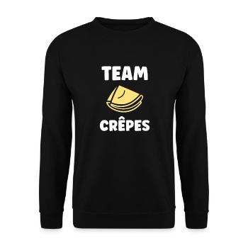 crêpe - Sweat-shirt Unisexe - noir - Devant - Alina (178cm) & Michal (187cm)
