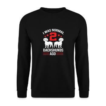 Dachshund - Unisex Sweatshirt - black - Front - Alina (178cm) & Michal (187cm)