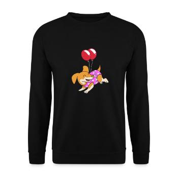 Dachshund - Unisex Sweatshirt - black - Front - Alina (178cm) & Michal (187cm)