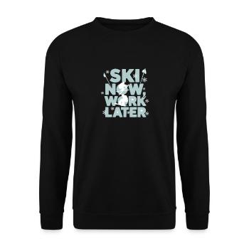 Ski Snowboard Sports d’hiver Design Ski Snowboard - Sweat-shirt Unisexe - noir - Devant - Alina (178cm) & Michal (187cm)