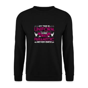 Paramedic Being A Paramedic Never Ends - Unisex Sweatshirt - black - Front - Alina (178cm) & Michal (187cm)