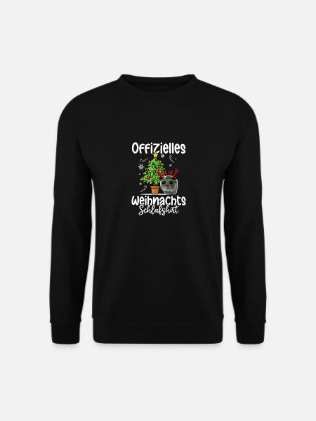 Weihnachts Hamster Schlafshirt - Unisex Pullover - Schwarz