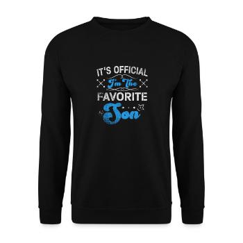 C'est officiel, je suis le fils préféré - Sweat-shirt Unisexe - noir - Devant - Alina (178cm) & Michal (187cm)