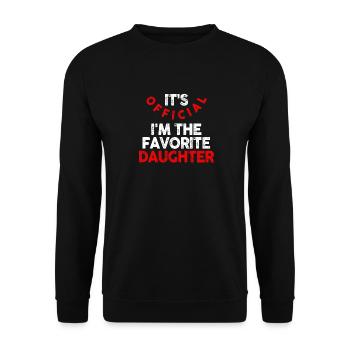 C'est officiel, je suis la fille préférée - Sweat-shirt Unisexe - noir - Devant - Alina (178cm) & Michal (187cm)
