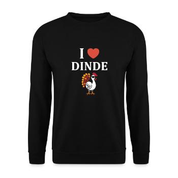 Dinde - Sweat-shirt Unisexe - noir - Devant - Alina (178cm) & Michal (187cm)