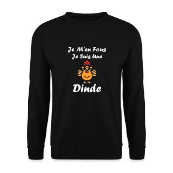 Dinde - Sweat-shirt Unisexe - noir - Devant - Alina (178cm) & Michal (187cm)