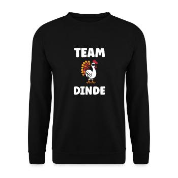 Dinde - Sweat-shirt Unisexe - noir - Devant - Alina (178cm) & Michal (187cm)