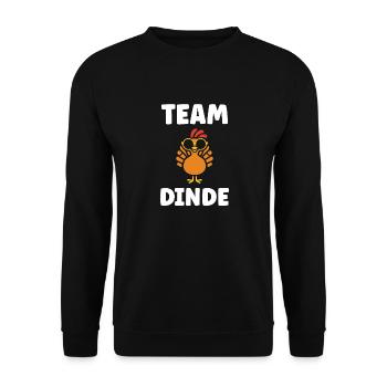 Dinde - Sweat-shirt Unisexe - noir - Devant - Alina (178cm) & Michal (187cm)