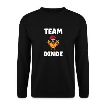 Dinde - Sweat-shirt Unisexe - noir - Devant - Alina (178cm) & Michal (187cm)