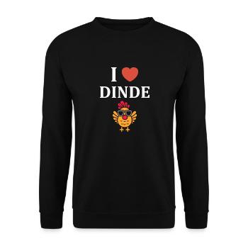 Dinde - Sweat-shirt Unisexe - noir - Devant - Alina (178cm) & Michal (187cm)