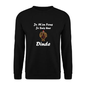 Dinde - Sweat-shirt Unisexe - noir - Devant - Alina (178cm) & Michal (187cm)