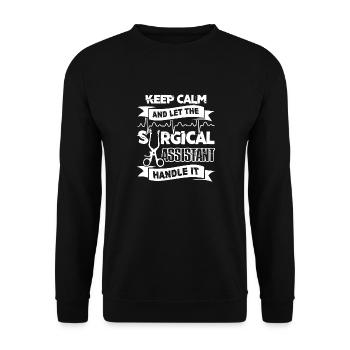 Let Surgical Assistant Handle It - Unisex Sweatshirt - black - Front - Alina (178cm) & Michal (187cm)